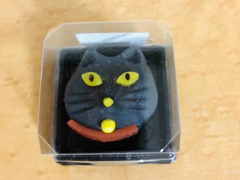 ハロウィン 創作和菓子 黒猫